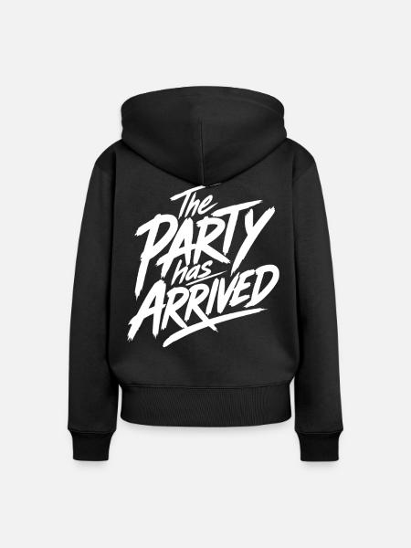 The Party Has Arrived - Frauen Premium Bio Zip Hoodie - Schwarz