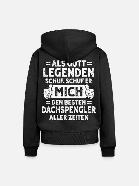 Dachspengler - Frauen Premium Bio Zip Hoodie - Schwarz