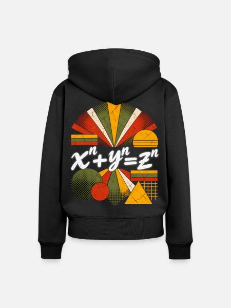 Fermats letzter Satz – Mathematische Gleichung - Frauen Premium Bio Zip Hoodie - Schwarz