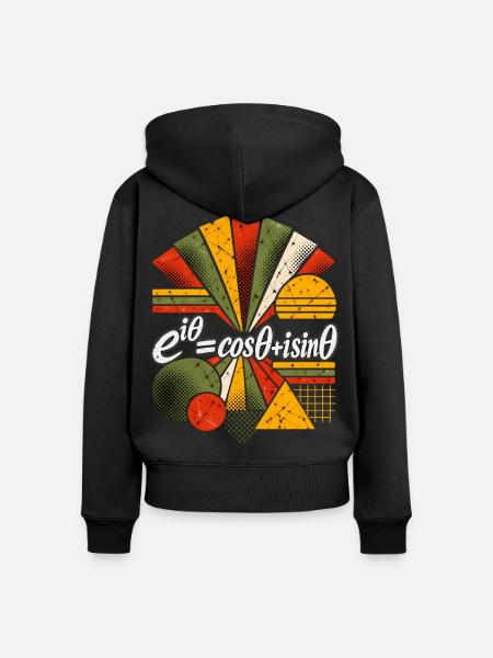 Eulers Formel – Mathematische Wissenschaftsgleichung - Frauen Premium Bio Zip Hoodie - Schwarz