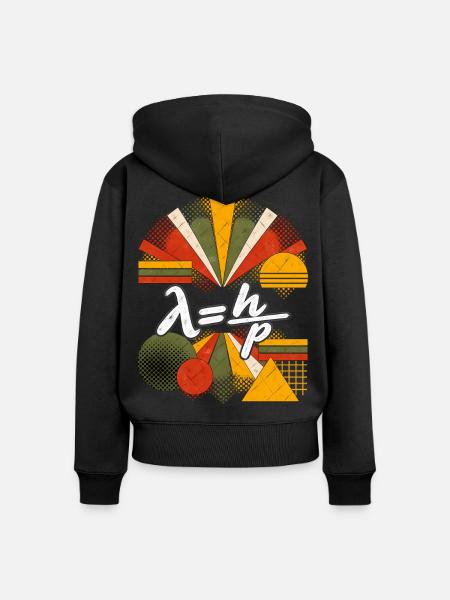 De Broglie-Wellenlänge – Physikalische Gleichung - Frauen Premium Bio Zip Hoodie - Schwarz