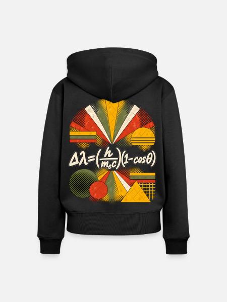 Compton-Streuung – Physikalische Gleichung - Frauen Premium Bio Zip Hoodie - Schwarz