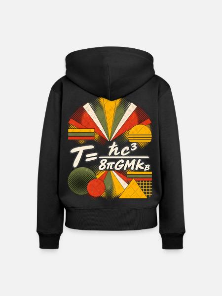 Hawking-Temperatur – Physikalische Gleichung - Frauen Premium Bio Zip Hoodie - Schwarz