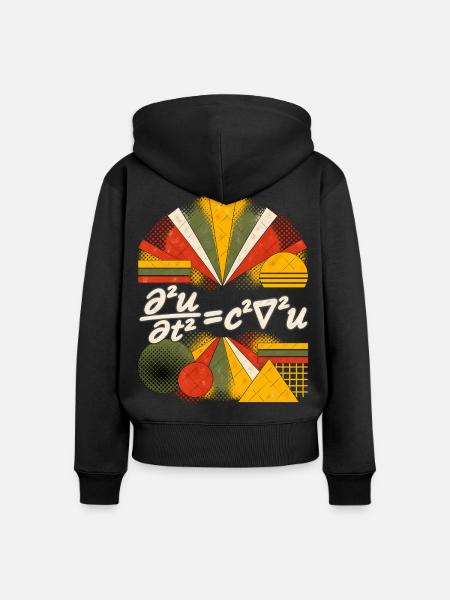 D'Alembert-Wellengleichung – Physikalische Gleichung – - Frauen Premium Bio Zip Hoodie - Schwarz
