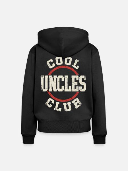 CoolUnclesClub Logo - Frauen Premium Bio Zip Hoodie - Schwarz