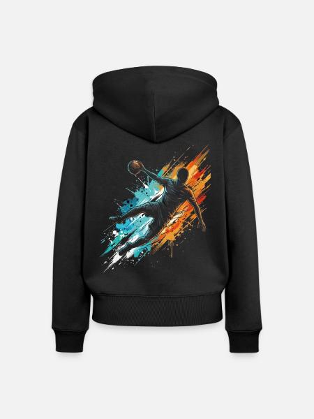Handball Player Handballer - Frauen Premium Bio Zip Hoodie - Schwarz