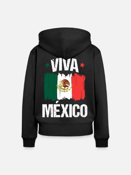 Mexican Mexico - Frauen Premium Bio Zip Hoodie - Schwarz