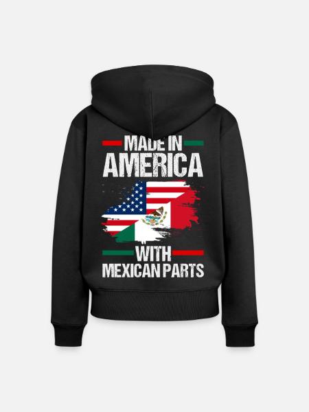 Mexican Mexico - Frauen Premium Bio Zip Hoodie - Schwarz