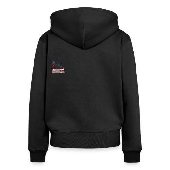 Feuerwehrauto 2. Geburtstag - Frauen Premium Bio Zip Hoodie - Schwarz - Hinten - Julia (174cm)