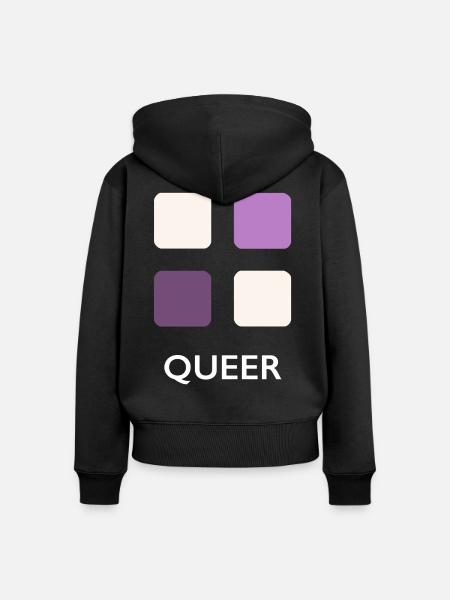 Queer Bäckerei - Frauen Premium Bio Zip Hoodie - Schwarz