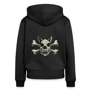 Dog Skull Dog Motif Dog Sport IGP Mondioring - Women's Premium Organic Zip Hoodie - black - Back - Julia (174cm)