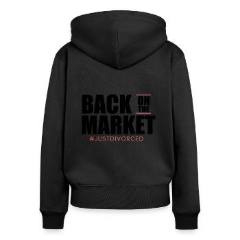 Separation Divorced Single Divorce Party - Women's Premium Organic Zip Hoodie - black - Back - Julia (174cm)