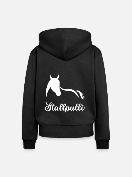 Stallpulli - Frauen Premium Bio Zip Hoodie - Schwarz