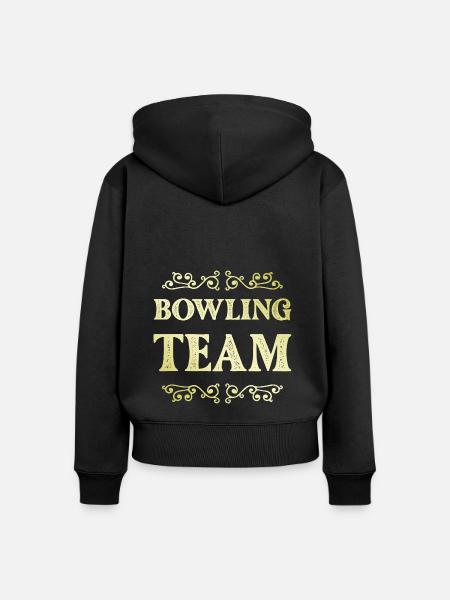 Bowling Team - Frauen Premium Bio Zip Hoodie - Schwarz
