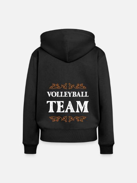 Volleyball Team - Frauen Premium Bio Zip Hoodie - Schwarz