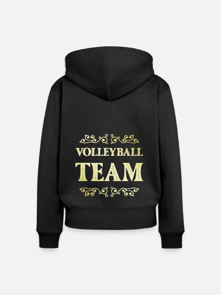 Volleyball Team - Frauen Premium Bio Zip Hoodie - Schwarz