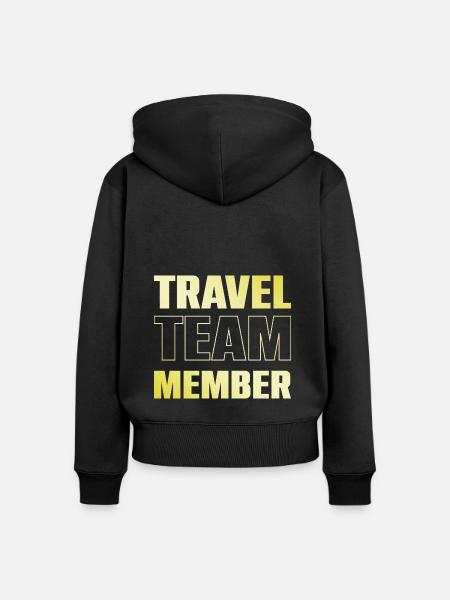 Reisen Team - Frauen Premium Bio Zip Hoodie - Schwarz