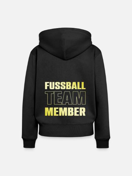 Fussball Team - Frauen Premium Bio Zip Hoodie - Schwarz