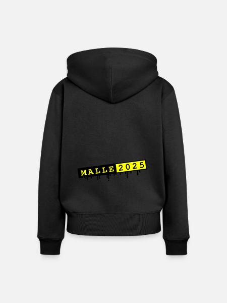 Malle 2025 - Frauen Premium Bio Zip Hoodie - Schwarz
