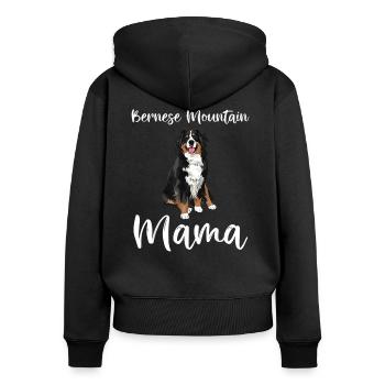 Bernese Mama - Women's Premium Organic Zip Hoodie - black - Back - Julia (174cm)
