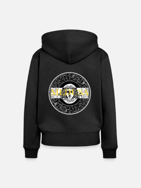 Medusa - Frauen Premium Bio Zip Hoodie - Schwarz
