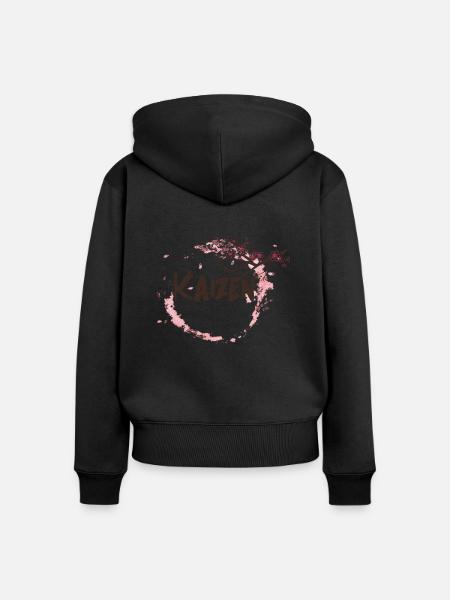 Hiragana Katakana Kaizen-methode Kaizen - Frauen Premium Bio Zip Hoodie - Schwarz