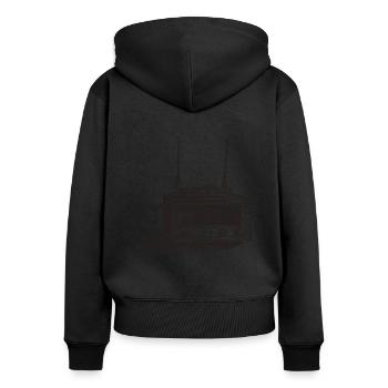 Stolzer Amateurfunk-betreiber - Frauen Premium Bio Zip Hoodie - Schwarz - Hinten - Julia (174cm)