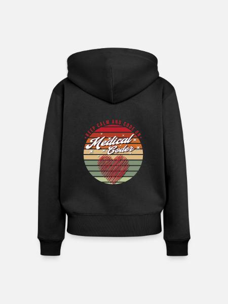 Medizinischer Assistent - Medizinischer Kodierer - Frauen Premium Bio Zip Hoodie - Schwarz