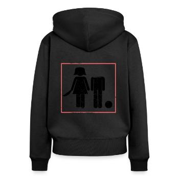 Happy Divorced Divorce Separation - Women's Premium Organic Zip Hoodie - black - Back - Julia (174cm)