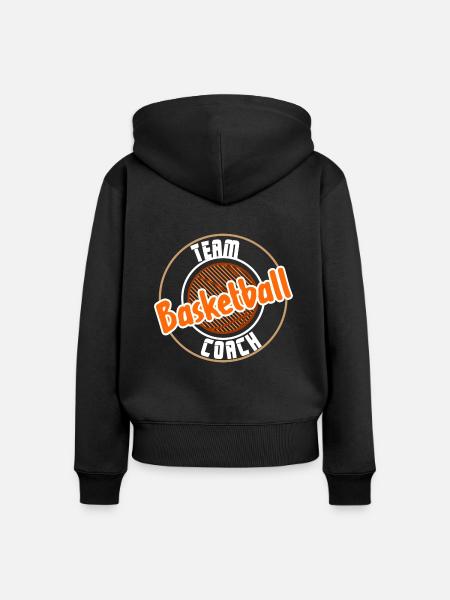 Basketball Team Coach - Frauen Premium Bio Zip Hoodie - Schwarz