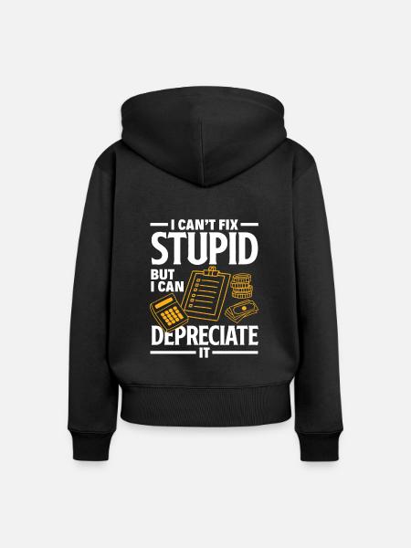 Lustiges Steuerberater Buchhalter Geschenk - Frauen Premium Bio Zip Hoodie - Schwarz