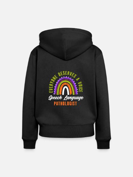 Sprachtherapeutin Sprachheilpädagogin Logopädin - Frauen Premium Bio Zip Hoodie - Schwarz