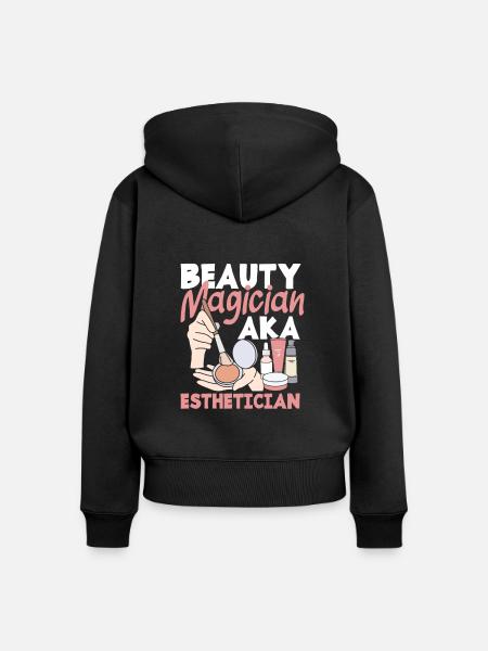 Hautpflege Kosmetikerin Kosmetik - Frauen Premium Bio Zip Hoodie - Schwarz