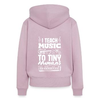 Lustiges Lehrer Lehrerinnen Geschenk - Frauen Premium Bio Zip Hoodie - Altrosa - Hinten - Julia (174cm)