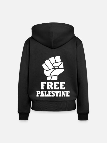 Free palestine - Frauen Premium Bio Zip Hoodie - Schwarz