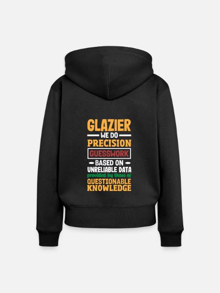 Glaser Geschenk - Frauen Premium Bio Zip Hoodie - Schwarz
