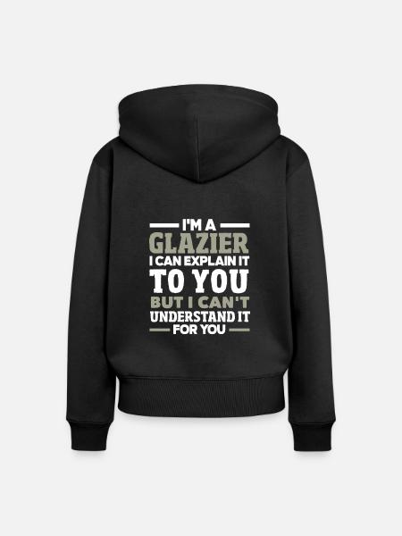 Glaser Geschenk - Frauen Premium Bio Zip Hoodie - Schwarz
