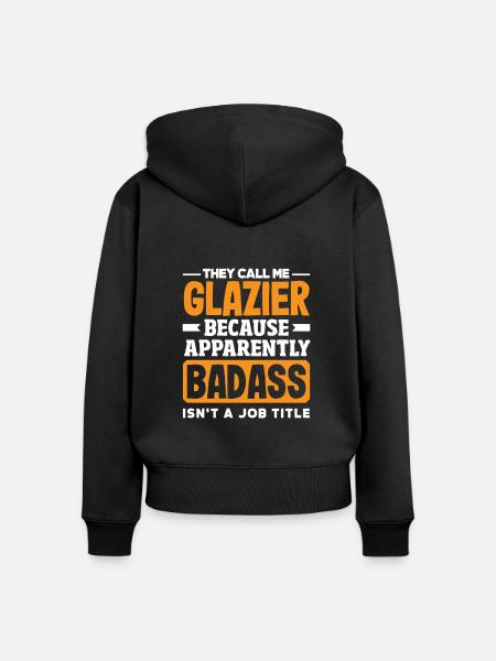 Glaser Geschenk - Frauen Premium Bio Zip Hoodie - Schwarz