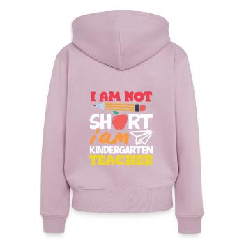 Lustiges Lehrer Lehrerinnen Geschenk - Frauen Premium Bio Zip Hoodie - Altrosa - Hinten - Julia (174cm)