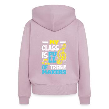 Lustiges Lehrer Lehrerinnen Geschenk - Frauen Premium Bio Zip Hoodie - Altrosa - Hinten - Julia (174cm)