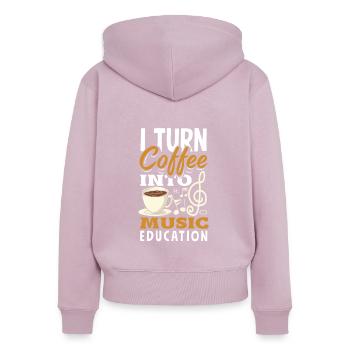 Lustiges Lehrer Lehrerinnen Geschenk - Frauen Premium Bio Zip Hoodie - Altrosa - Hinten - Julia (174cm)