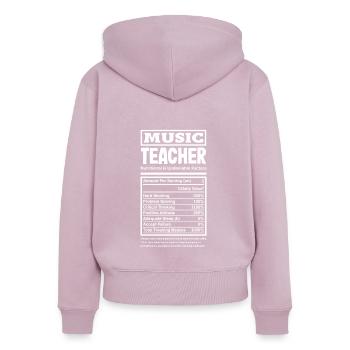Lustiges Lehrer Lehrerinnen Geschenk - Frauen Premium Bio Zip Hoodie - Altrosa - Hinten - Julia (174cm)
