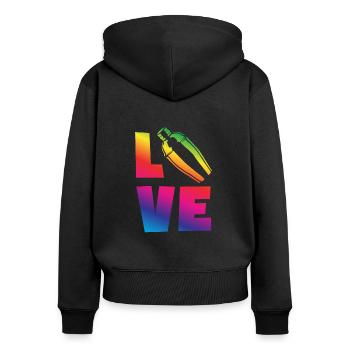 Lustiger Barkeeper Spruch Barkeeper Geschenk - Frauen Premium Bio Zip Hoodie - Schwarz - Hinten - Julia (174cm)