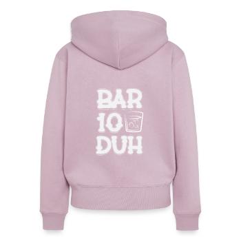Lustiger Barkeeper Spruch Barkeeper Geschenk - Frauen Premium Bio Zip Hoodie - Altrosa - Hinten - Julia (174cm)