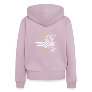 Lustiger Barkeeper Spruch Barkeeper Geschenk - Frauen Premium Bio Zip Hoodie - Altrosa - Hinten - Julia (174cm)