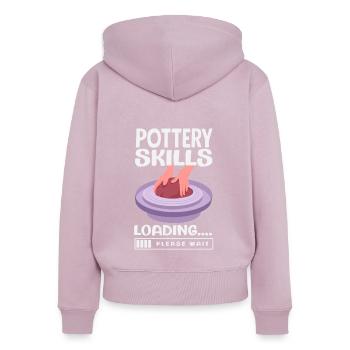 Lustiges Töpfer Töpfern Geschenk Geschenkidee - Frauen Premium Bio Zip Hoodie - Altrosa - Hinten - Julia (174cm)