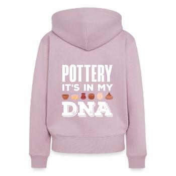 Lustiges Töpfer Töpfern Geschenk Geschenkidee - Frauen Premium Bio Zip Hoodie - Altrosa - Hinten - Julia (174cm)