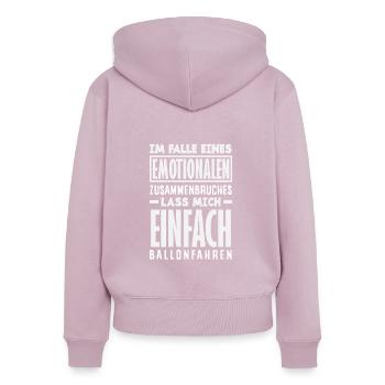 Emotional Breakdown Just Let Me - Women's Premium Organic Zip Hoodie - dusky pink - Back - Julia (174cm)
