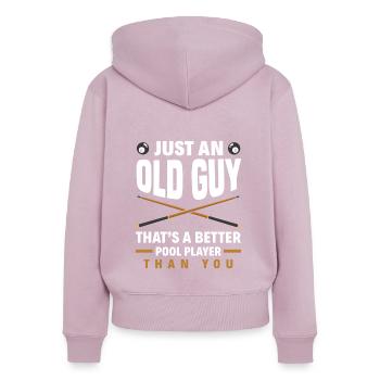 Billiards Billiards Player Gift - Women's Premium Organic Zip Hoodie - dusky pink - Back - Julia (174cm)
