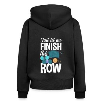 Knitting Knitting Needle Knitting Needle Knitting - Women's Premium Organic Zip Hoodie - black - Back - Julia (174cm)